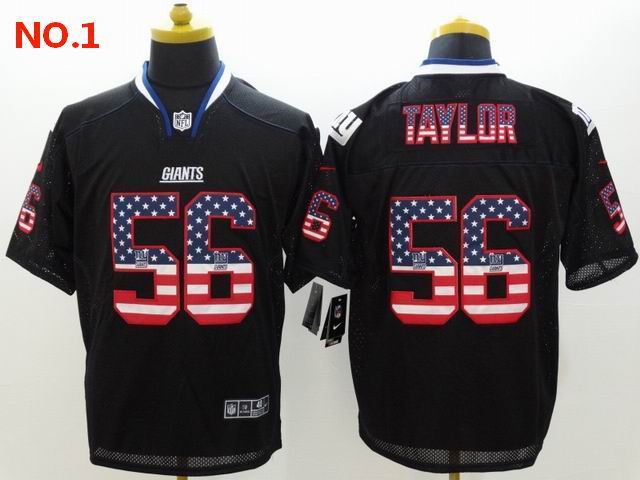  Men's New York Giants #56 Lawrence Taylor Jersey NO.1;